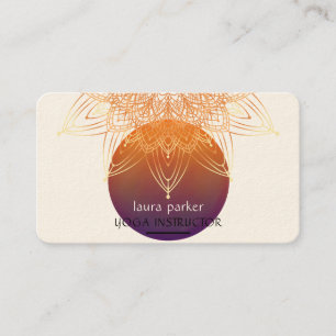 Mandala Meditation Yoga Lotus Boho Vintage Visitkort