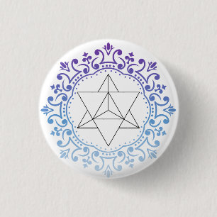 Mandala Merkaba Yoga Andlig Meditation Knapp