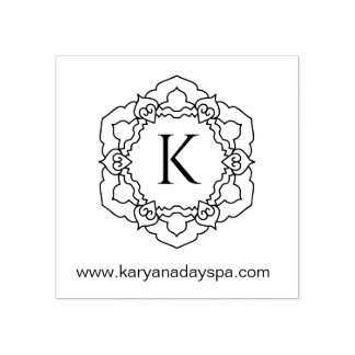 Mandala Monogram Exotic Spa Beauty Henna Rubber St Stämpel