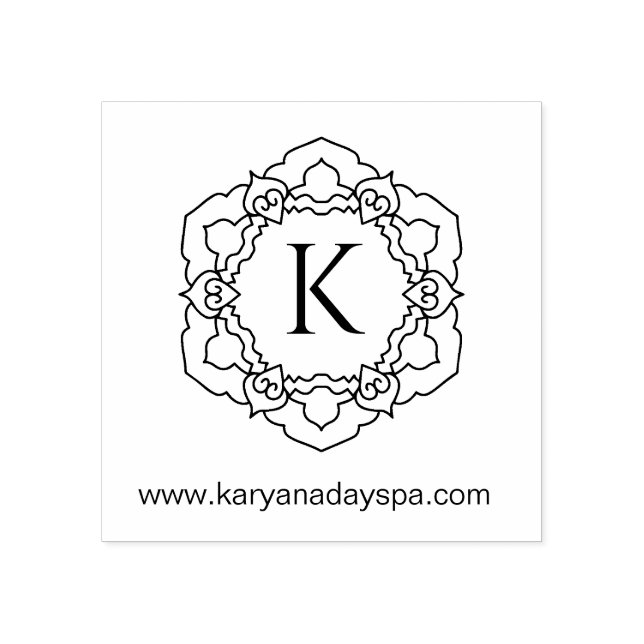 Mandala Monogram Exotic Spa Beauty Henna Stämpel (Tryck)