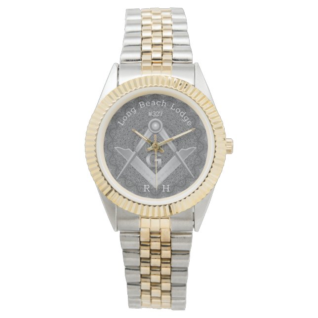 Mandala Monogram Masonic Lodge Watch Armbandsur (Framsida)