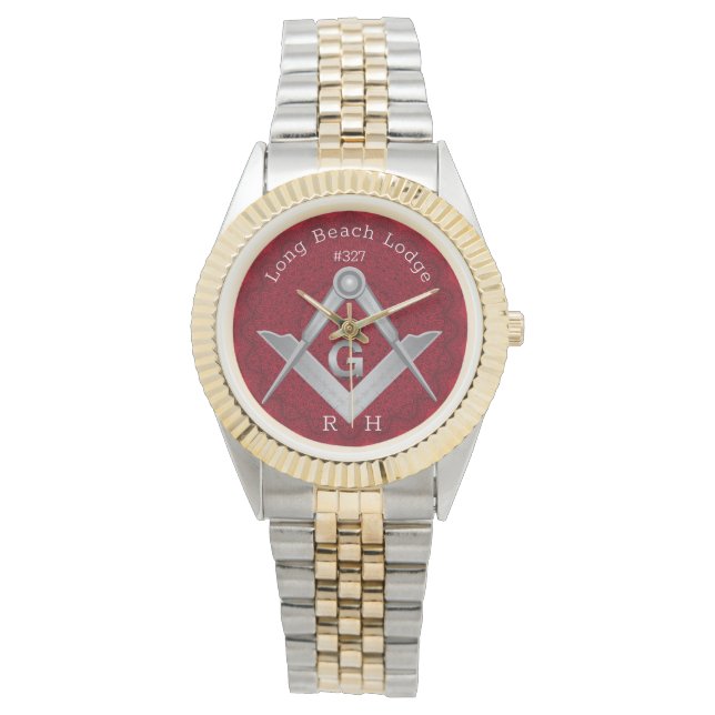 Mandala Monogram Masonic Lodge Watch Armbandsur (Framsida)