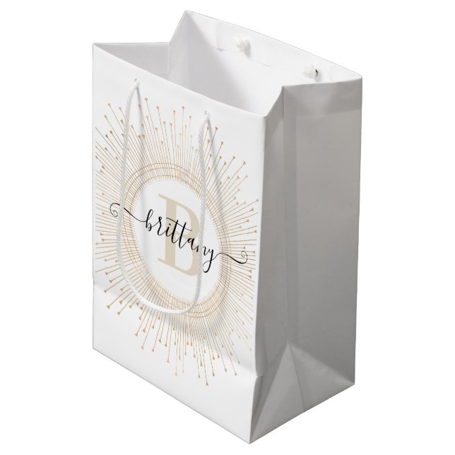 Mandala Monogrammed Gift Bag (Framsidan Vinklad)
