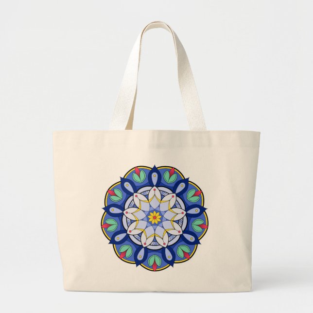 Mandala Mönster 01 Jumbo Tygkasse (Framsidan)