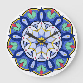 Mandala Mönster 01 Stor Klocka