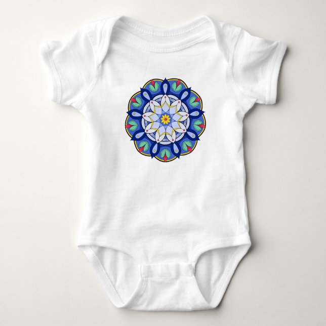 Mandala Mönster 01 T Shirt (Framsida)