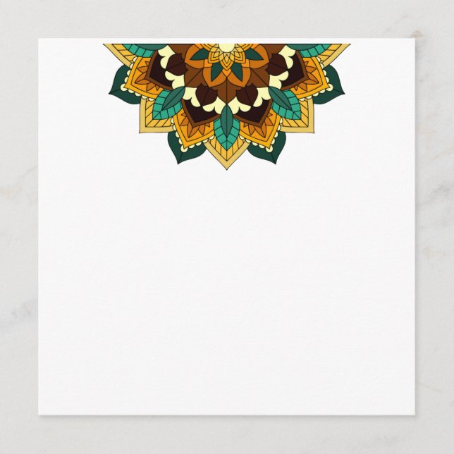 Mandala Mönster 02 i gult och tan Program (Framsida)