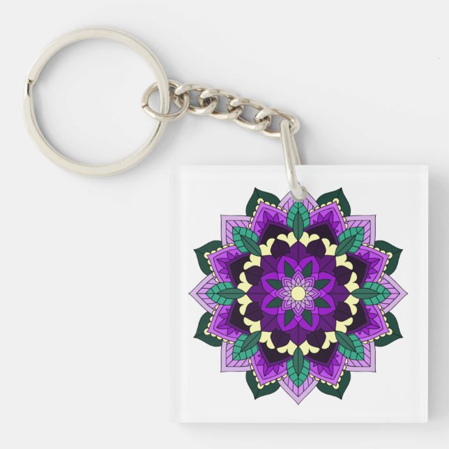Mandala Mönster 02 i lila (Framsidan)