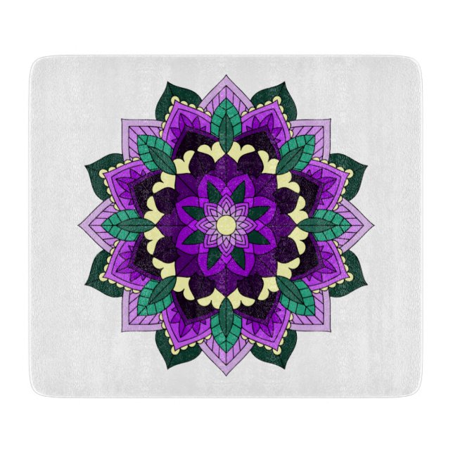 Mandala Mönster 02 i lila (Framsidan)