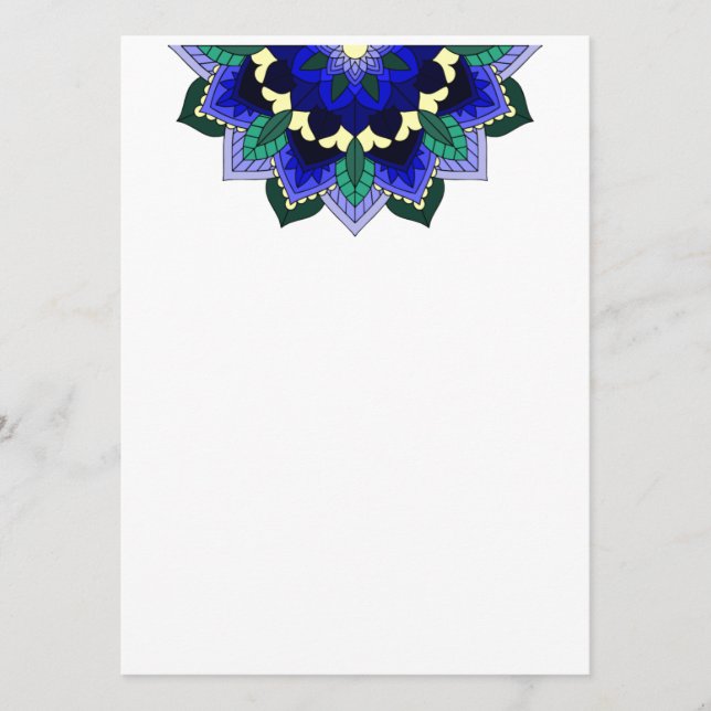 Mandala Mönster 02 i mörk blått program (Framsida)