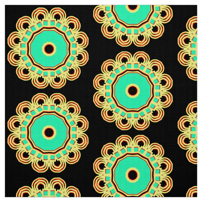 Mandala Mönster 110714(011) Tyg (Provkarta)