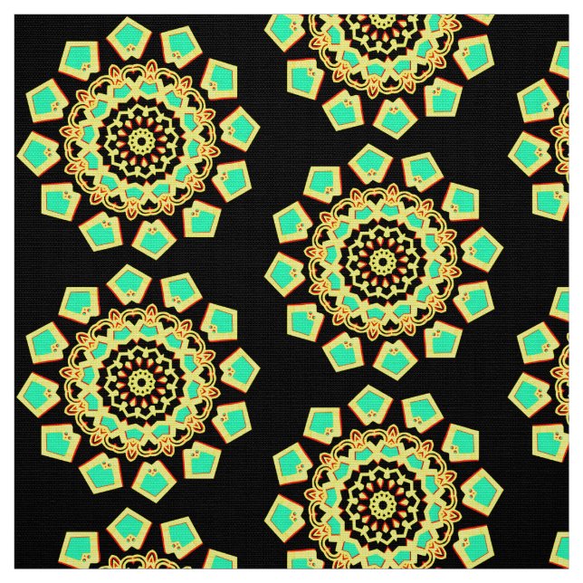 Mandala Mönster 110714(014) Tyg (Provkarta)