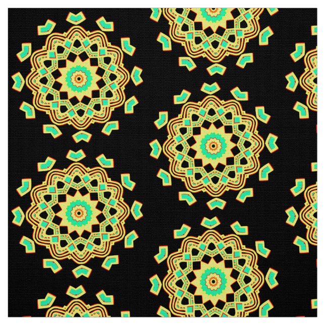 Mandala Mönster 110714(02) Tyg (Provkarta)