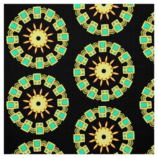 Mandala Mönster 110714(03) Tyg (Provkarta)