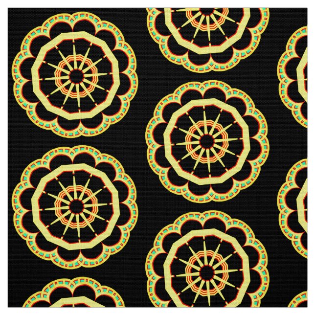 Mandala Mönster 110714(08) Tyg (Provkarta)