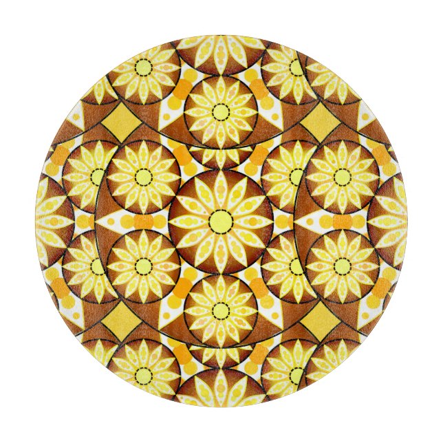 Mandala mönster, brunfärgade och guld (Framsidan)