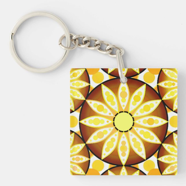 Mandala mönster, brunfärgade och guld (Framsidan)