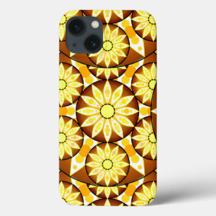 Mandala mönster, brunfärgade och guld