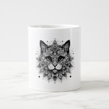 Mandala Mönster Cat Design