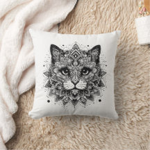 Mandala Mönster Cat Design