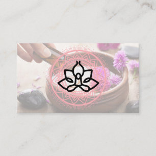 Mandala Mönster Essential Oils Aromabehandling Visitkort