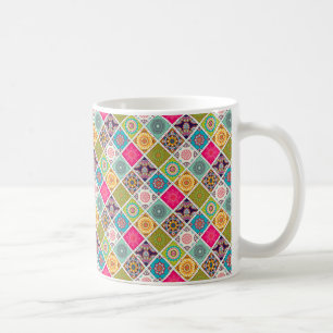 Mandala mönster färglös marockansk kaffemugg