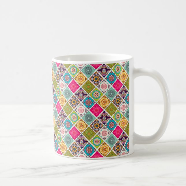 Mandala mönster färglös marockansk kaffemugg (Höger)