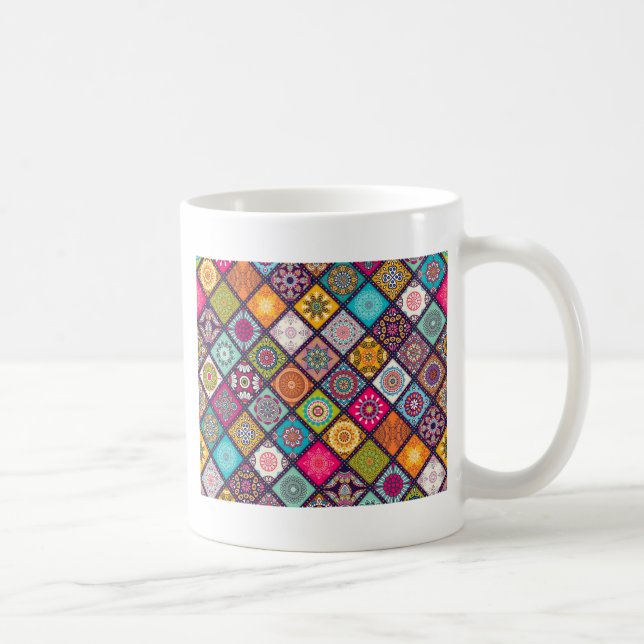 Mandala mönster färglös marockansk kaffemugg (Höger)