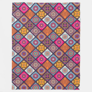 Mandala Mönster Fleecefilt