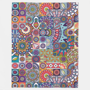 Mandala Mönster Fleecefilt