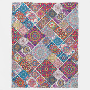 Mandala Mönster Fleecefilt