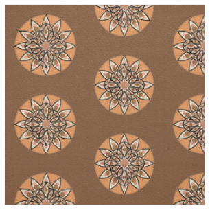 Mandala mönster i choklad, terracotta och rost tyg