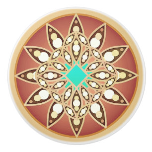 Mandala mönster i karamel och choklad knopp