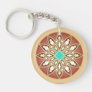 Mandala-mönster i karamell och choklad