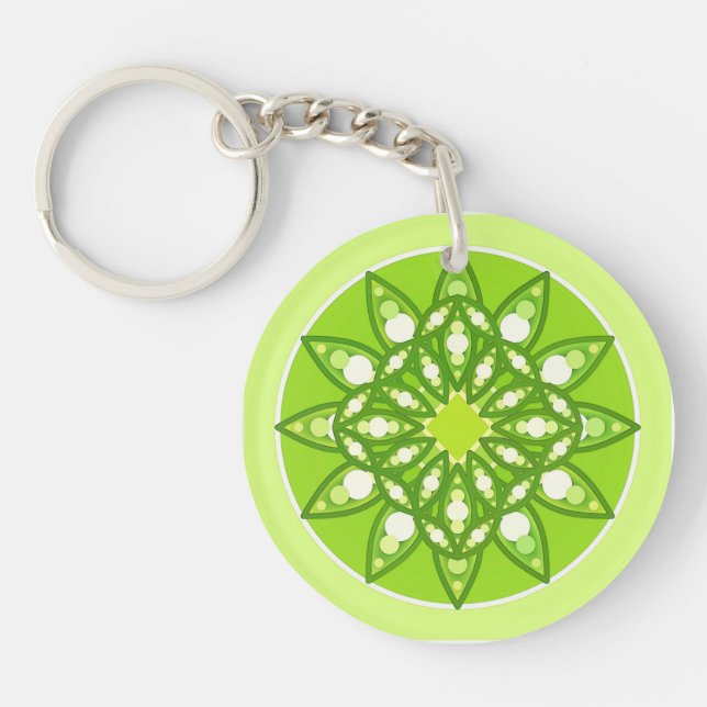 Mandala-mönster i nyanser av limegrönt (Framsidan)