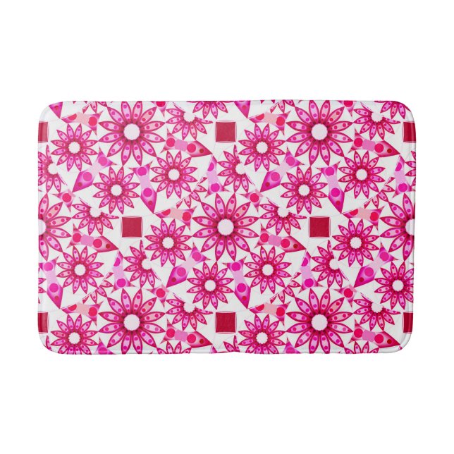 Mandala mönster i skuggor av rosa, sjön badrumsmatta (Framsidan)