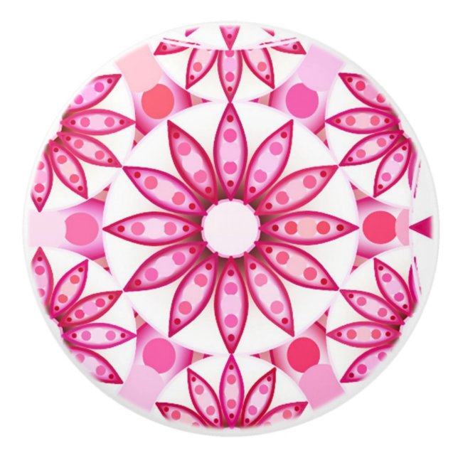 Mandala mönster i skuggor av rosa, sjön knopp (Framsidan)