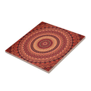 Mandala mönster kakelplatta