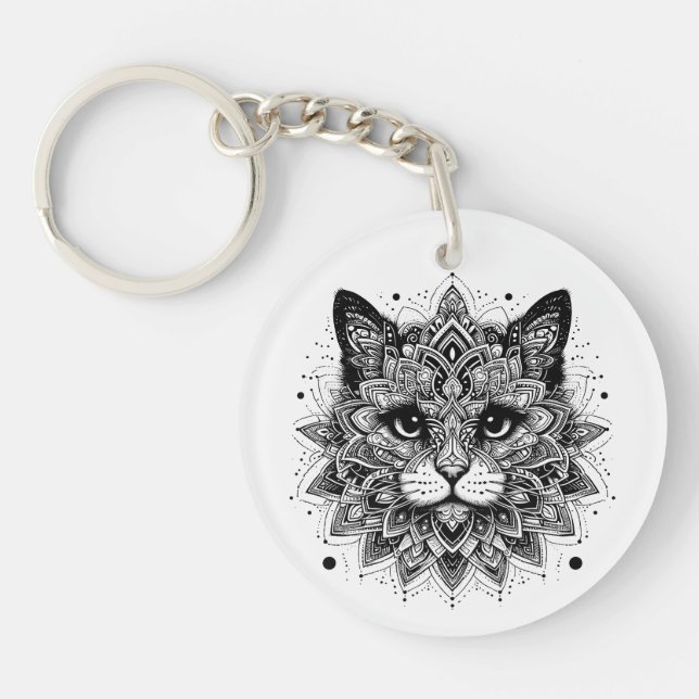 Mandala Mönster Katt Design (Framsidan)