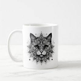 Mandala Mönster Katt Design Kaffemugg