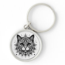 Mandala Mönster Katt Design