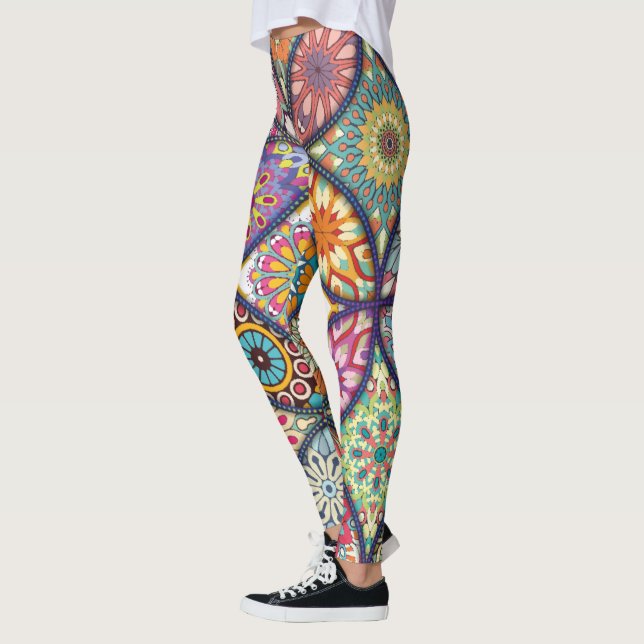 Mandala Mönster - Leggings (Vänster)