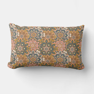 Mandala Mönster Lumbar Pillow Lumbarkudde