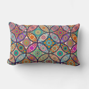Mandala Mönster Lumbar Pillow Lumbarkudde