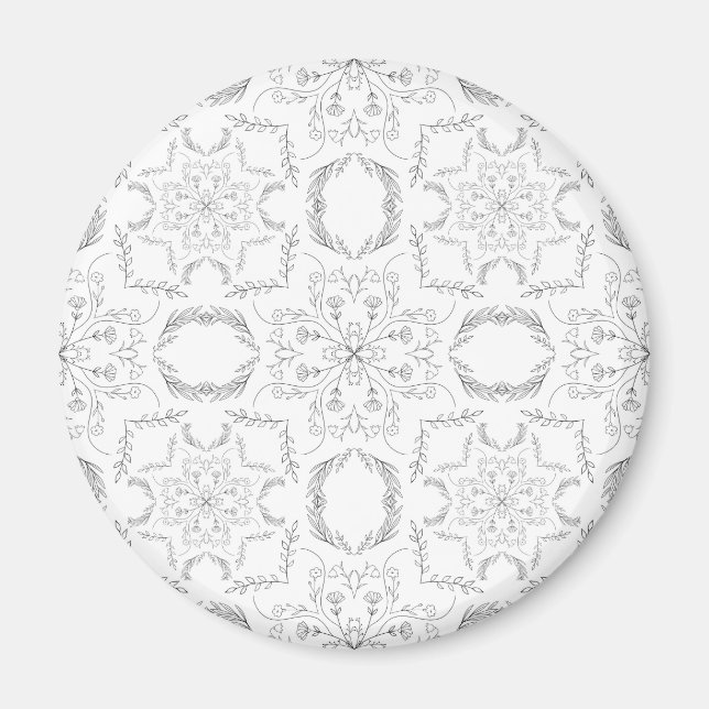 Mandala-mönster Magnet (Framsidan)