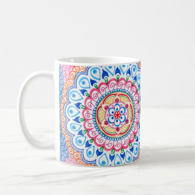 Mandala mönster Mugg (Vänster)