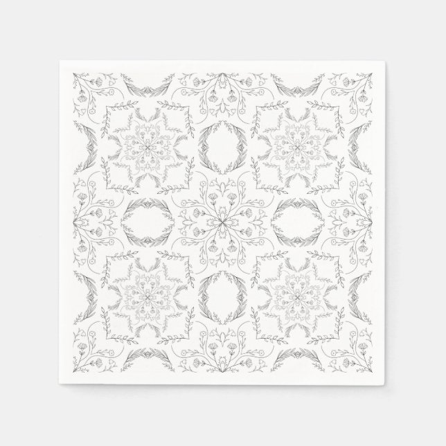 Mandala-mönster Pappersservett (Framsidan)
