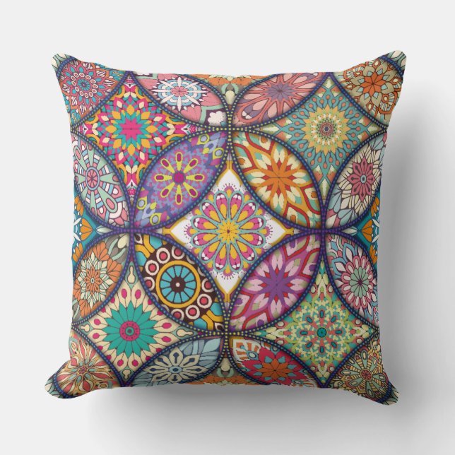 Mandala Mönster - Pillow Kudde (Framsida)