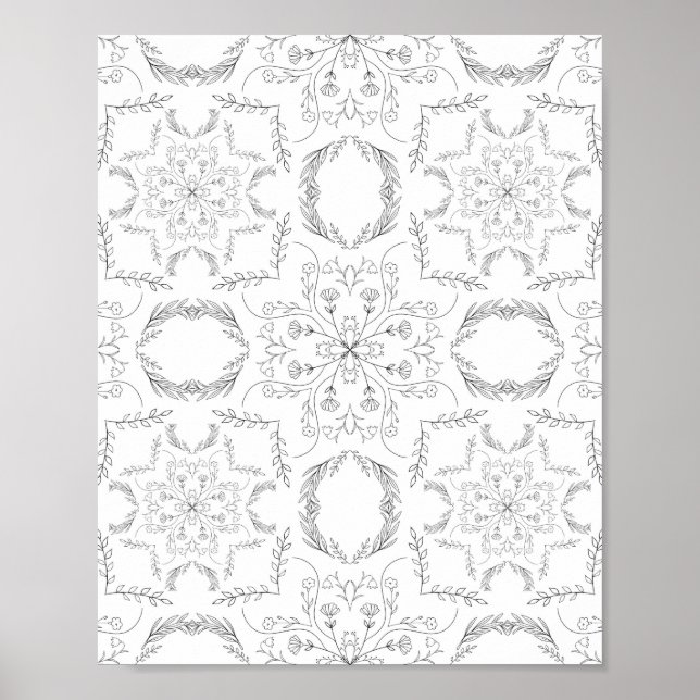 Mandala-mönster Poster (Framsidan)