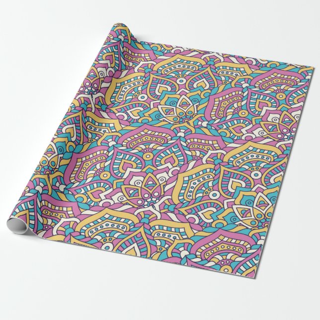 Mandala Mönster Presentpapper (Utrullad)